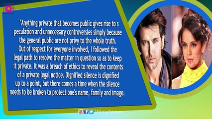 Hrithik Roshan breaks his silence on legal battle with Kangna Ranaut-Filmyfocus.com