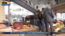 Sous la station de métro Stalingrad, un camp de migrants improvisé