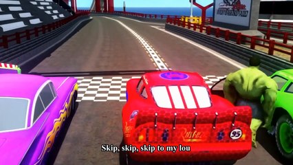Cars Spiderman Nursery ♪ Skip to My Lou ♪ Race HD Spider-Man Hulk Toy Story Buzz