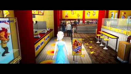 Snow Queen Elsa from Frozen riding her Disney Pixar Cars Mater in Full HD 1080p