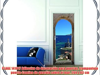 PLAGE 141017 Adhesivo de decoración para puertas trampantojo puerta-Camino de guardia sobre