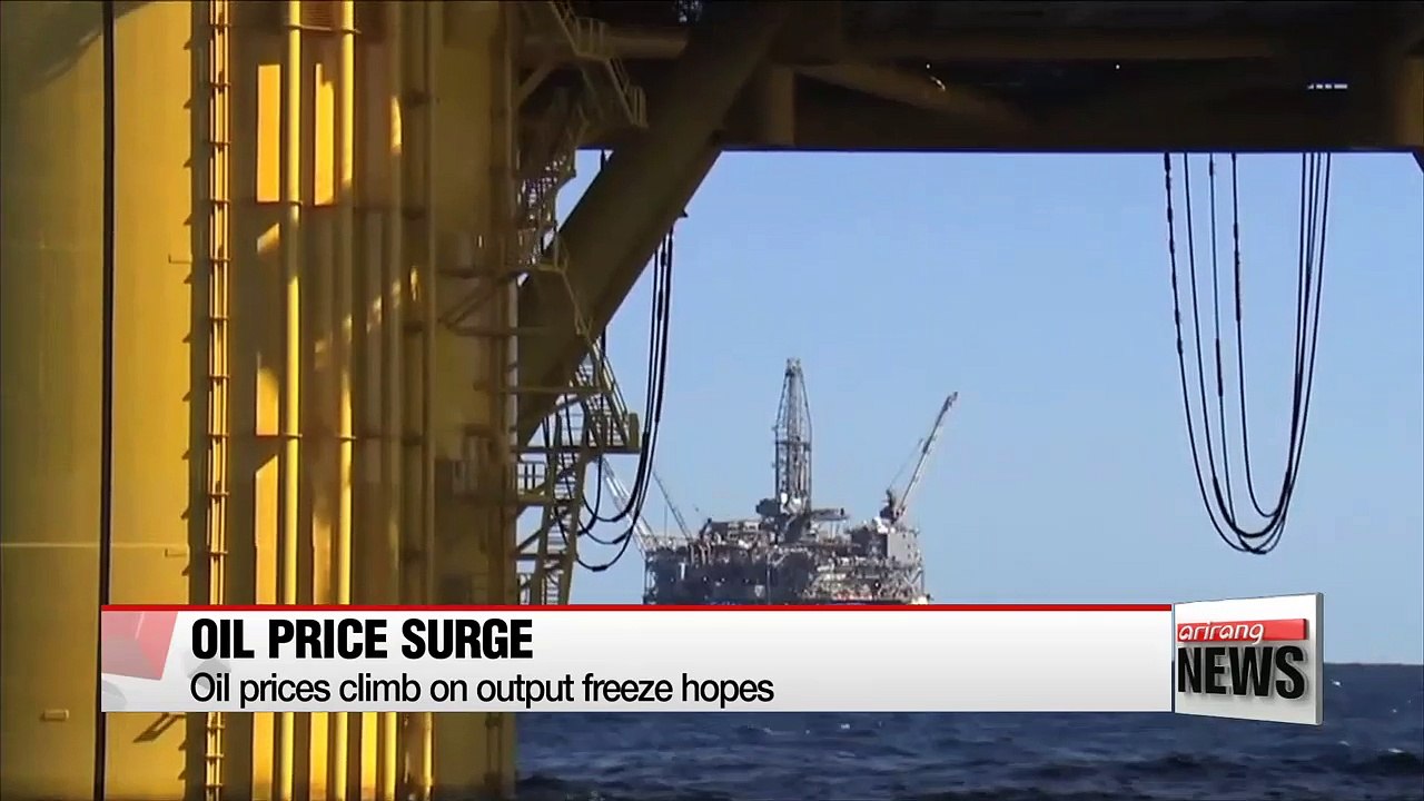 Oil prices climb on output freeze hopes