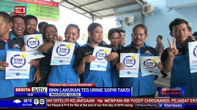 BNN Sulsel Tes Urine Ratusan Sopir Taksi