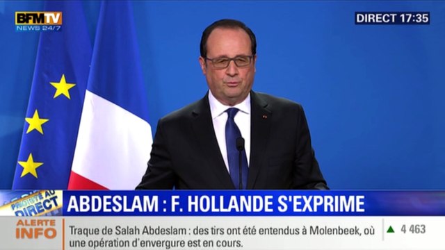 Traque de Salah Abdeslam : C'est vrai qu'il y a un lien avec les attentats de Paris , assure François Hollande