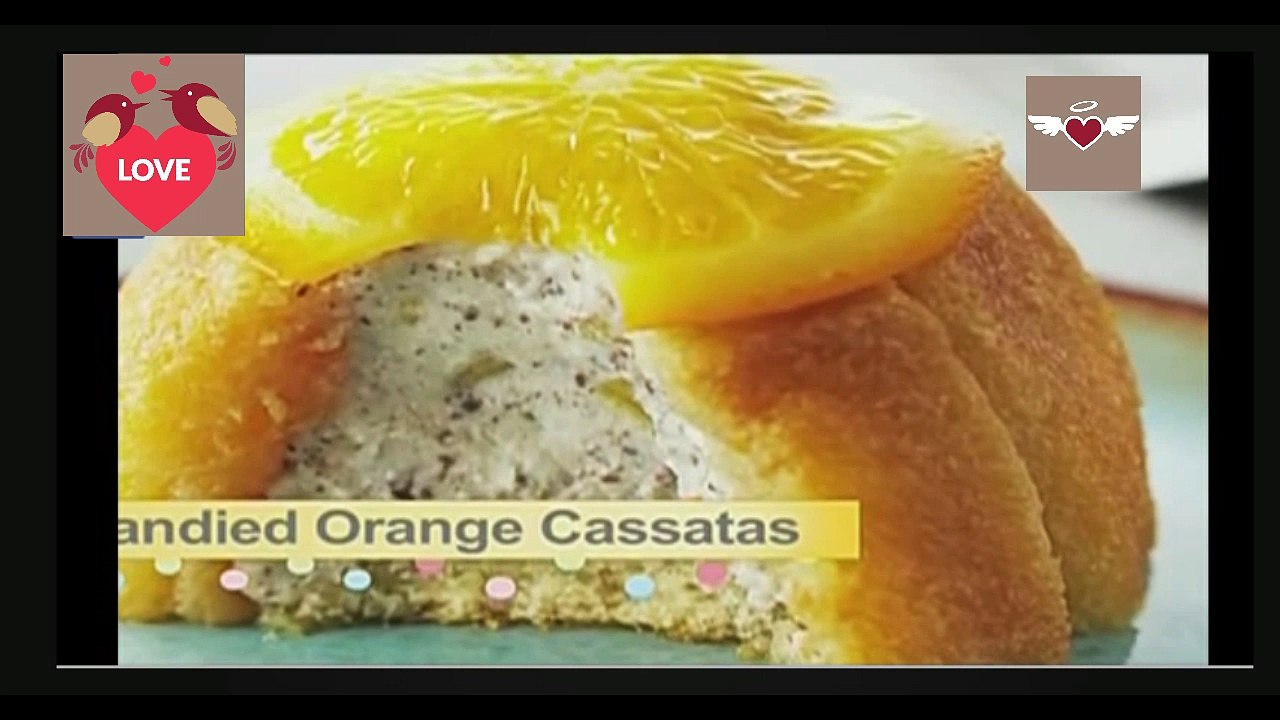 Cassatas de naranja confitadas