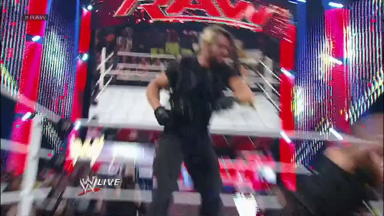 The Shield attacks The Rock - Raw Jan 21 2013