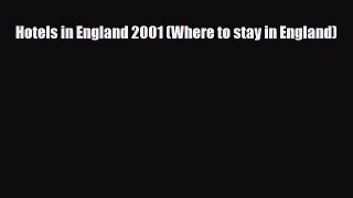PDF Hotels in England 2001 (Where to stay in England) Ebook
