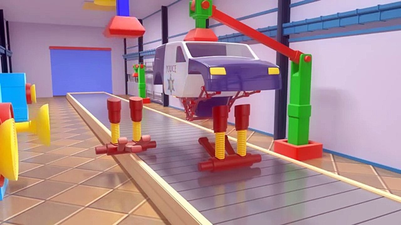 Police Monster Truck Factory ¦ For Kids - Binkie TV