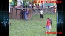 Angry Bulls attacking people Best funny video Only 18+