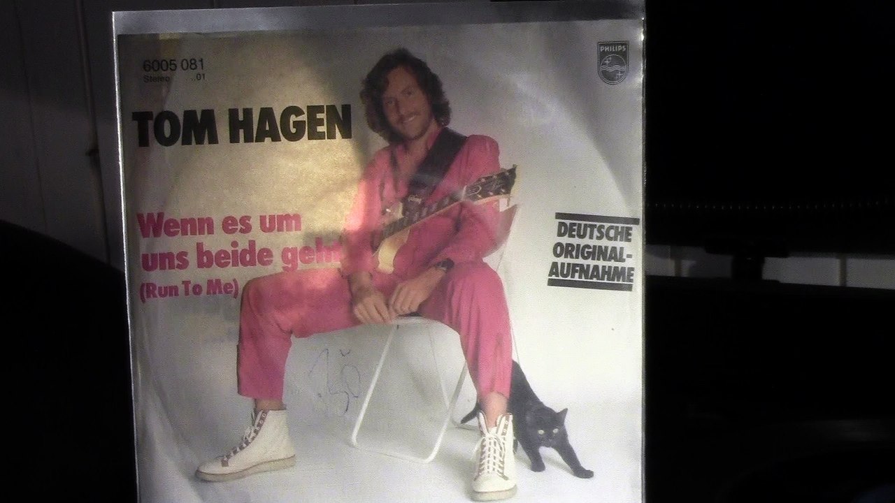 TOM HAGEN auf PHILIPS 6005 081 'Wenn es um uns Beide geht' Deutsche Originalaufnahme vom Titel 'Run To Me' Vö 1980