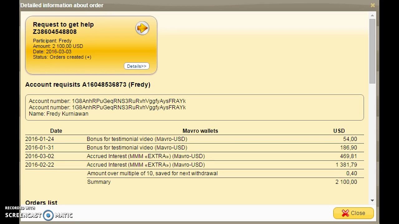 MMM pays 2100 USD