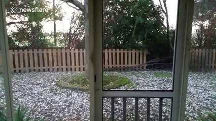 Intense hail storm in Texas on St Patrick's Day