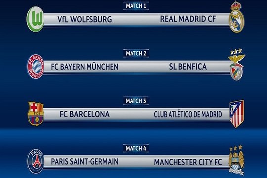 Barcelona-Atlético y Wolfsburgo-Real Madrid en cuartos
