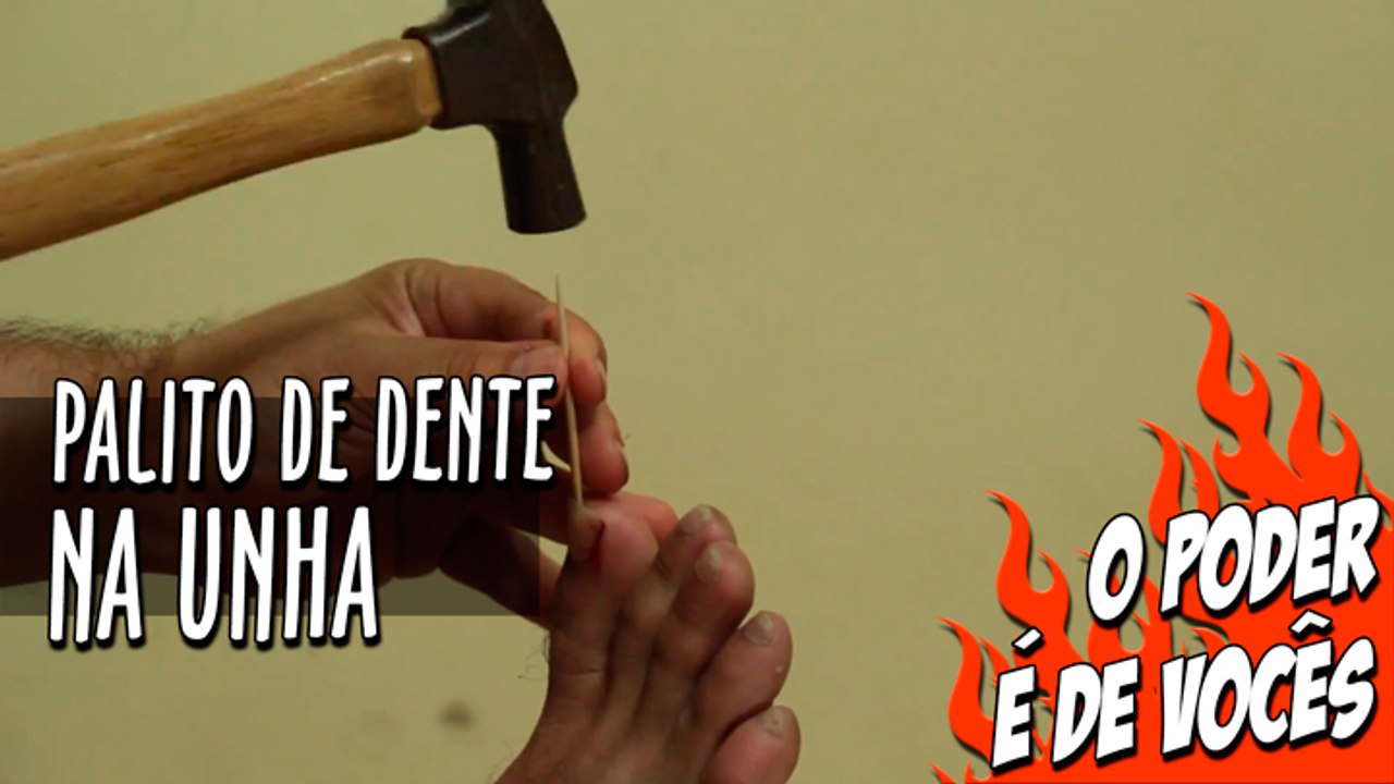 Desafio do palito de dente na unha