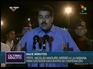 Maduro llega a Cuba para participar en reunión de Comisión Mixta