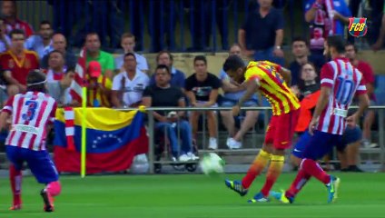 Great goals from Neymar against Atlético Madrid