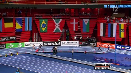Genzebe Dibaba 4:13.31 Smashes Indoor Mile WORLD RECORD 2016 Video