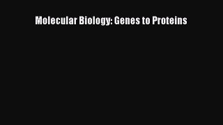 Download Molecular Biology: Genes to Proteins PDF Free
