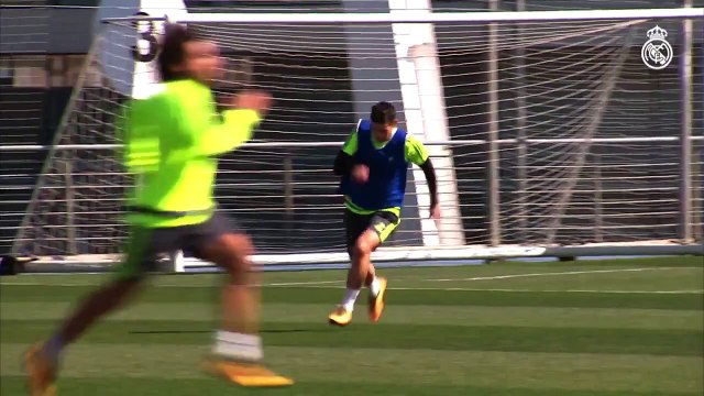 Incredible goals and skills during Real Madrid training today