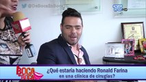 Muy misterioso encontramos a Ronald Farina entrando a la clínica de un reconocido cirujano plástico