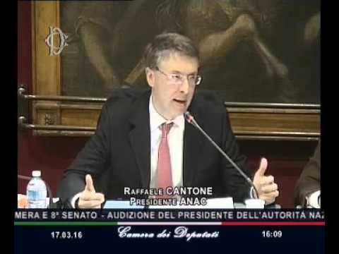 Roma - Contratti pubblici, audizione Cantone (17.03.16)