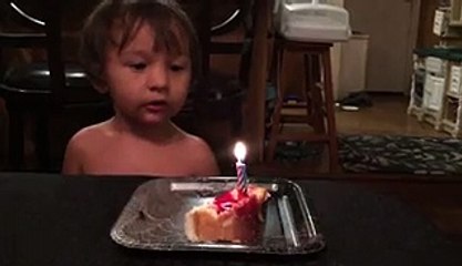 Little Boy Adorably Fails At Blowing Out Birthday Candles