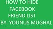 How to Hide Facebook Friend List