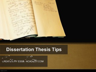 Dissertation Thesis Tips