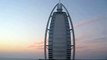 The Burj Al Arab filmed from Wild Wadi