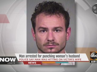 Man arrested for punching woman's husband