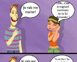 Réaction des amis au sujet du mariage