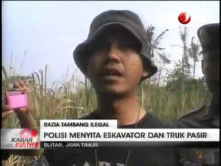 Polres Blitar Razia Tambang Pasir Ilegal