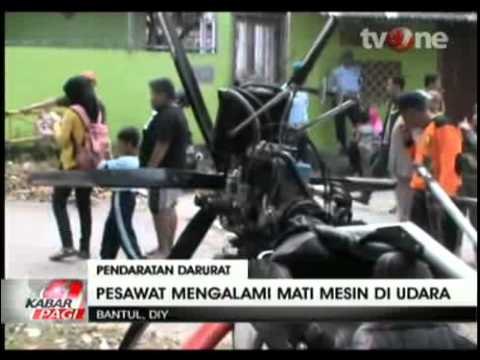 Mesin Mati, Pesawat Jenis Trike Mendarat Darurat di Permukiman