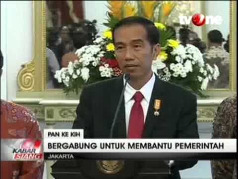 Presiden Jokowi Sambut Baik Gabungnya PAN ke KIH