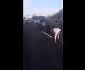 Money Spills On Highway In Wayne, N.J. VIDEO CREDIT: Joseph Martinez