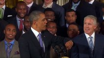 Barack Obama to Seattle Seahawks -- I GOT JOKES!!!!