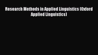 PDF Research Methods in Applied Linguistics (Oxford Applied Linguistics)  EBook