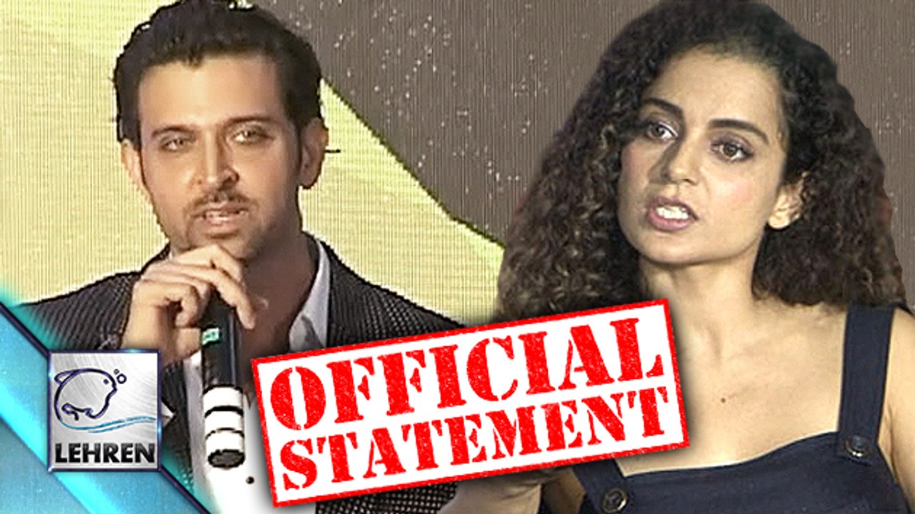 Hrithik Roshan's OFFICIAL Statement On Kangana...