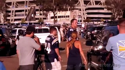 Drunk Bottle Smashing Fight After Cowboys Game