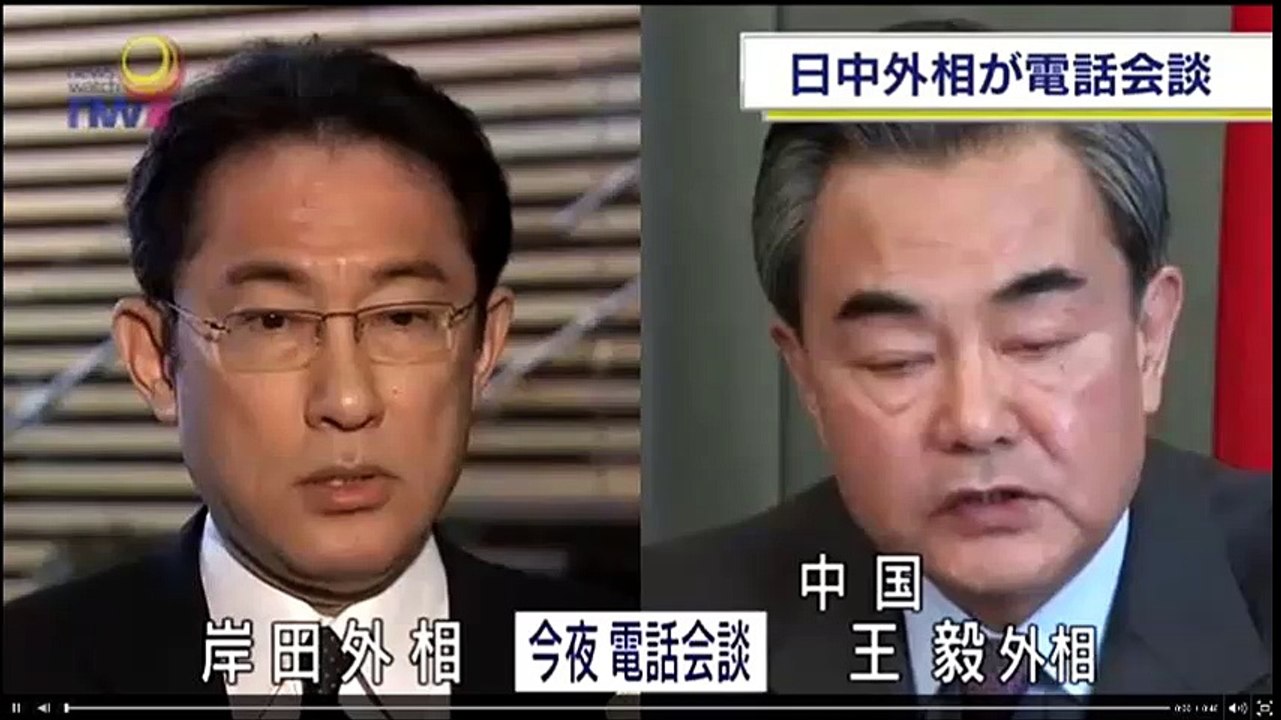 20160314ＮＨＫ　日中外相電話会談　岸田大臣訪中など日程調整へ