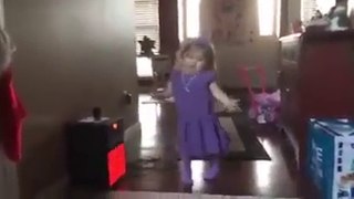 cute little  girl dancing very cute