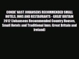 PDF CONDE' NAST JOHANSENS RECOMMENDED SMALL HOTELS INNS AND RESTAURANTS - GREAT BRITAIN 2012