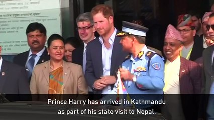 Prince Harry meets the Prime Minister of Nepal