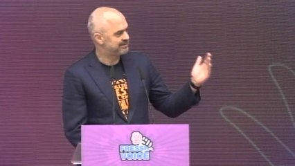 Report TV - Pjesë nga fjala e Rames ne FRESSH VOICE