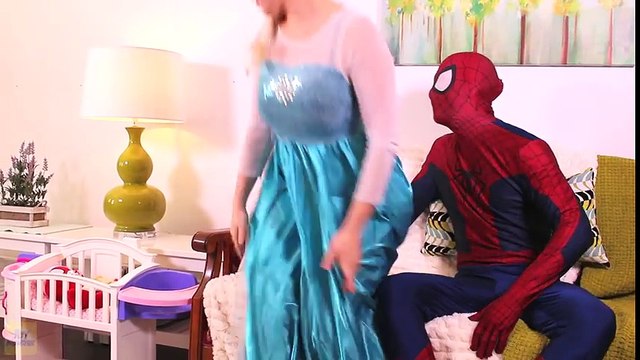 Spiderman, Frozen Elsa & Spiderbaby! Pink Spidergirl, Baby Farts & Joker! Superhero Fun in Real Life
