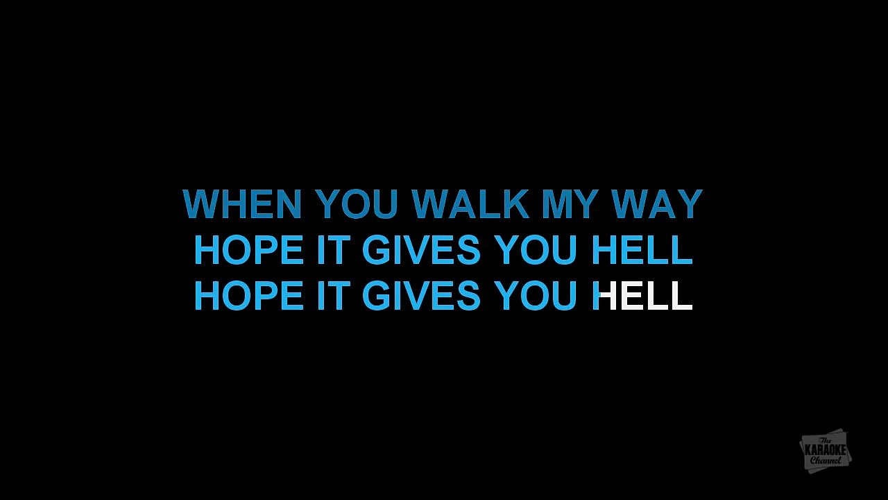 Gives You Hell in the style of The All-American Rejects karaoke video version with lyrics