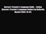 Download Barron's Traveler's Language Guide -- Italian (Barron's Traveler's Language Guides)