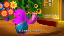 Burru Pitta Burru Pitta Turru mannadi - Birds - 3D Animation Telugu Rhymes for children