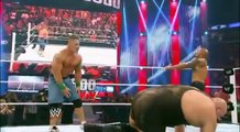 wwE rock and john cena attacking on big show full match royal rumble