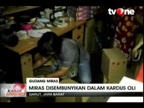 Polisi Gerebek Gudang Miras Berkedok Bengkel Otomotif